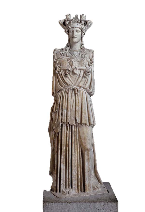 Deusa Athena usando Peplos