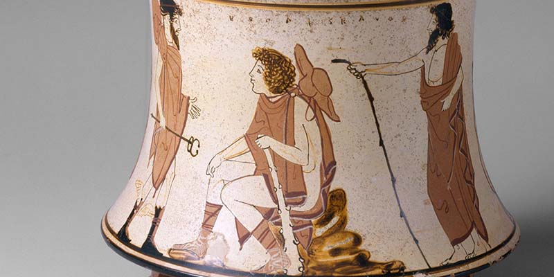 Vestimenta chlamys em desenho de guerreiros gregos - Moda