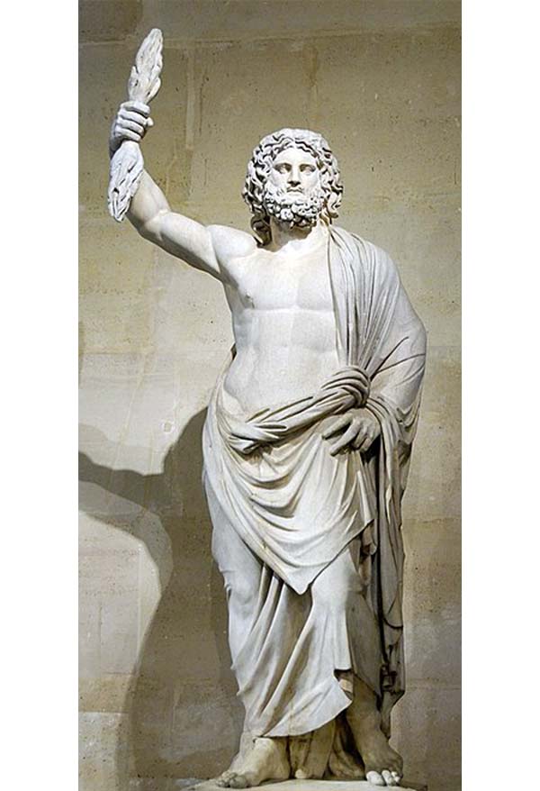Estatua de Zeus usando Himation