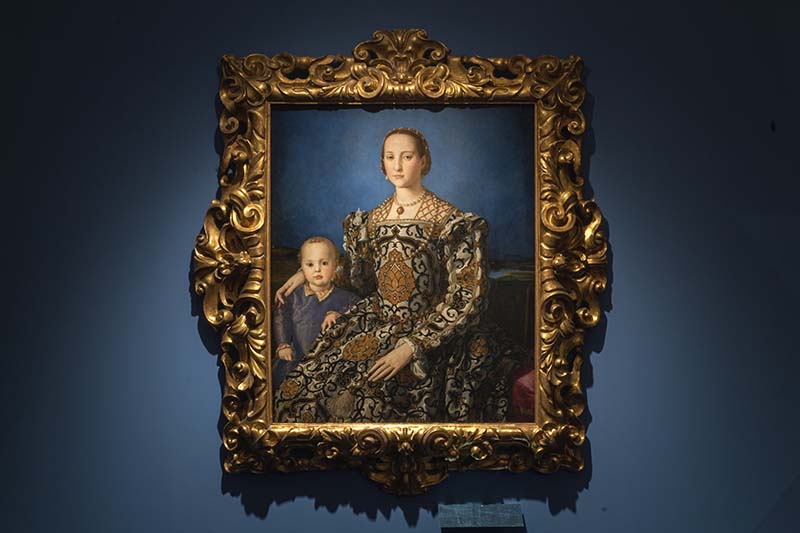 quadro da Eleonora di Medici com o filho por Agnolo Bronzino